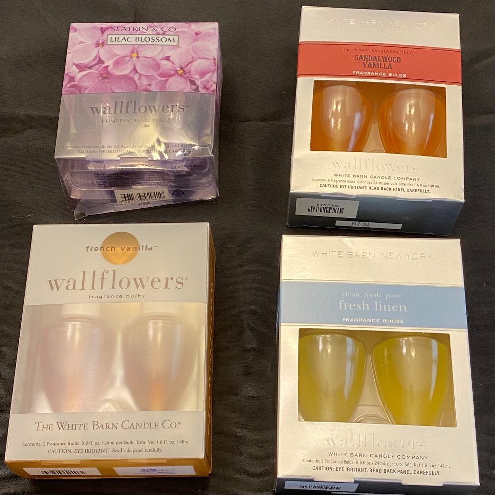 WALLFLOWER REFILLS-LOT of 4 2 packs (8 Bulbs TOTAL)-Various Scents & Brands-NIB